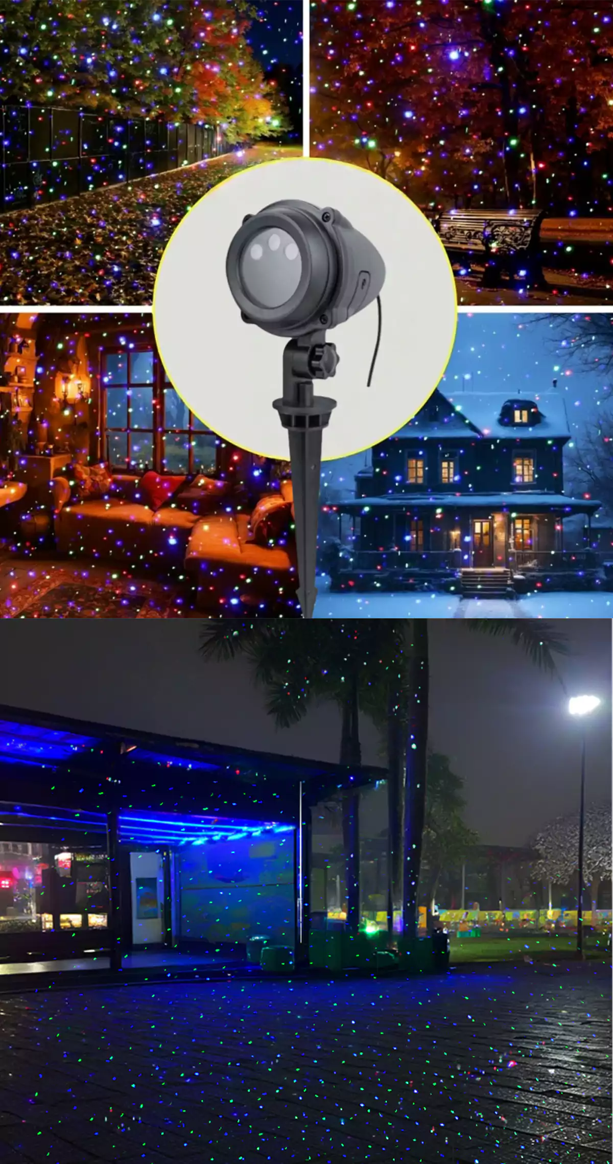 indoor outdoor 3 color laser projector