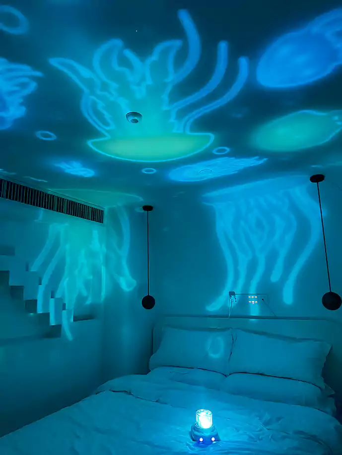 robot deer lamp projector