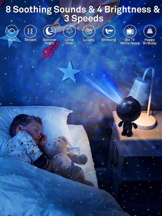 bedroom galaxy projector lamp