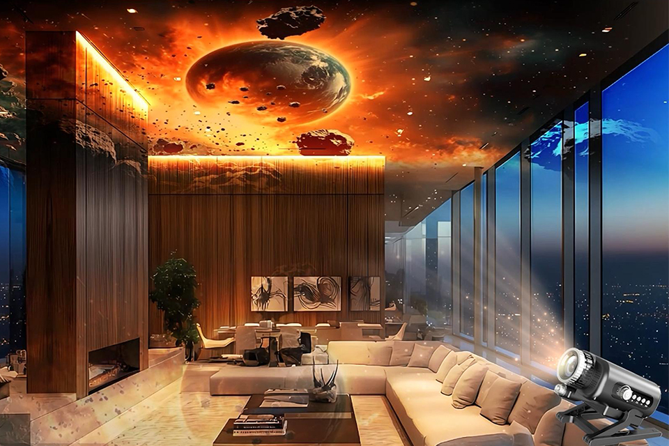 rotating galaxy projector