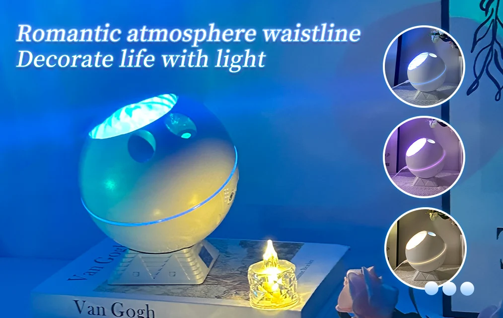 aurora and star projector lamp