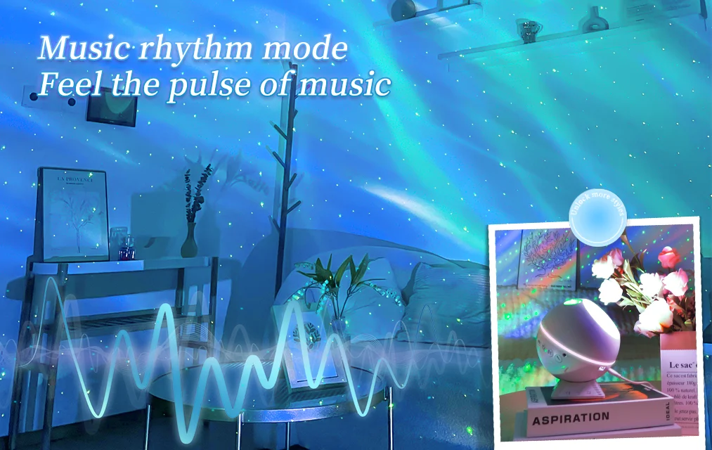 multi color aurora projector