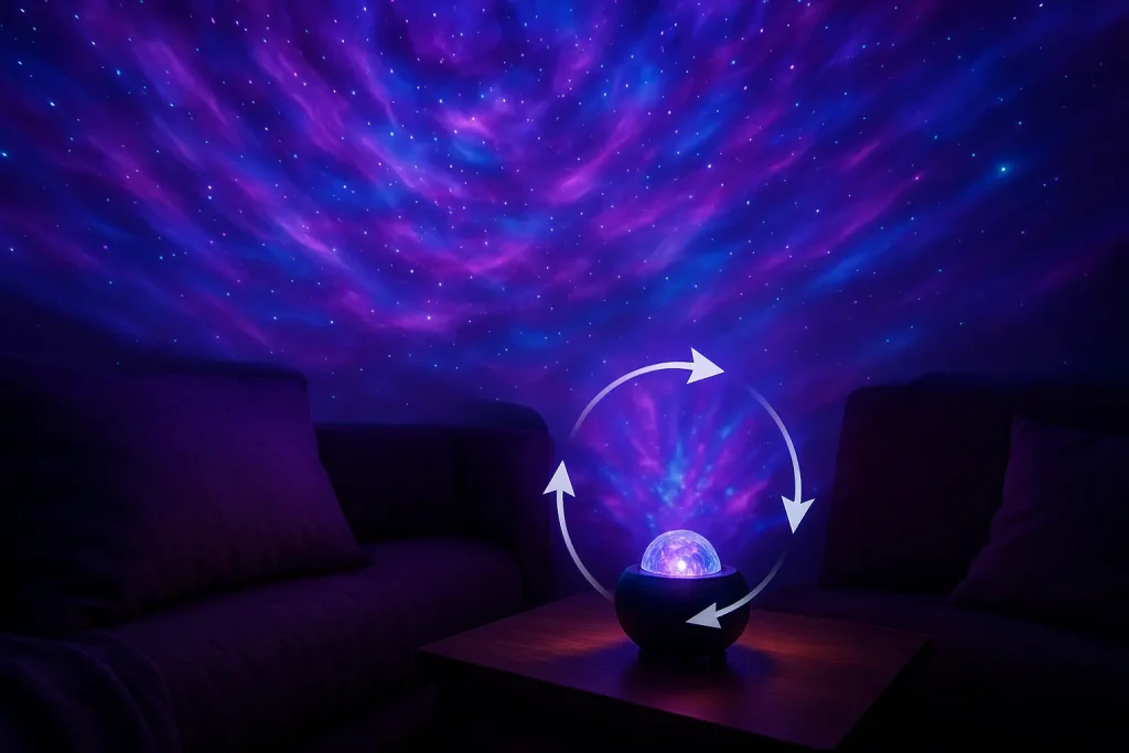 360° Rotating Galaxy Projector