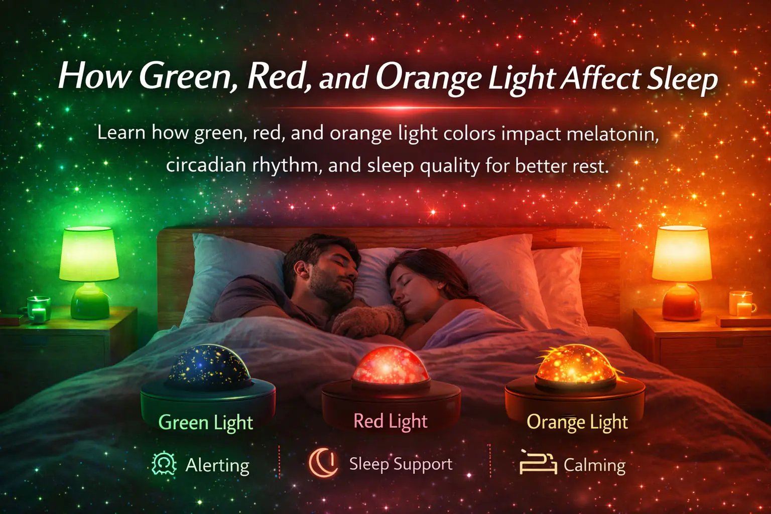 How Green, Red, and Orange Light Colors Impact Your Sleep
